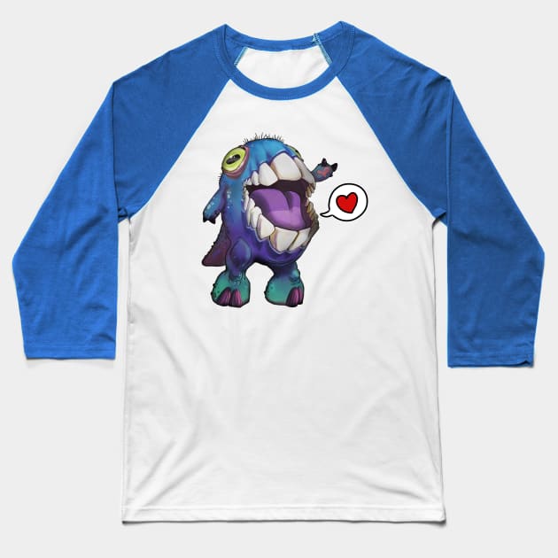 Creature Love Baseball T-Shirt by Richtoon